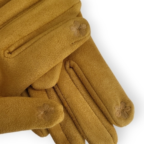 The Silo Boutique Marigold Microsuede Touchscreen Gloves - Picture 4 of 7